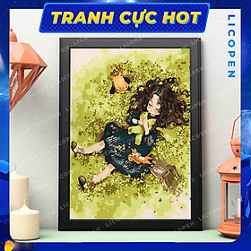 Mua Tranh Tô Màu Theo Số - Tranh Giữa Đồng Cỏ Xanh - MS422
