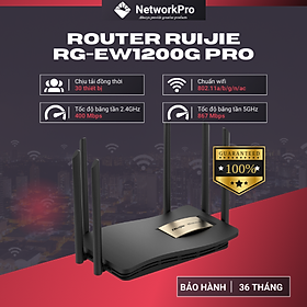 Router WiFi Ruijie RG-EW1200G PRO Hàng Chính Hãng – Băng Tần Kép, Tốc Độ 1267Mbps, Chịu Tải 30+ User