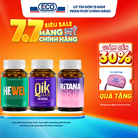 Combo Đẹp Da Tóc Móng Cho Nữ Ecogreen Hỗ Trợ Trắng Da, Mọc Tóc (Dùng 1 Tháng)