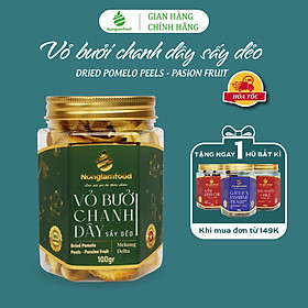 Vỏ bưởi chanh dây sấy dẻo Nonglamfood hũ 100g | Quà tặng cao cấp cho người thân và doanh nghiệp