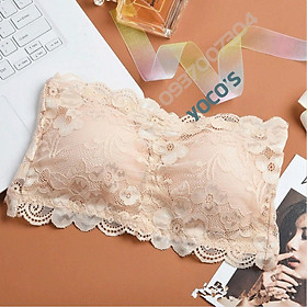 Bra quây ngực ren có mút YOCO'S có chỗ móc dây vai BRA018-Smartlife365