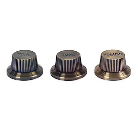 3pcs  Electric Bass Guitar Volume   Control Knobs Dome Knobs