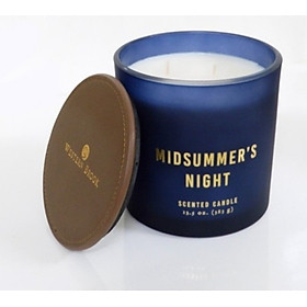Nến thơm cao cấp Westerm Brook hương gỗ MIDSUMMER'S NIGHT, hũ thủy tinh nắp da sang trọng. Đốt được liên tục 60h.