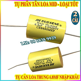 Mua 2 TỤ CHỐNG CHÁY LOA TRUNG 6.8MF VÀNG - TỤ CẢN LOA MID -TỤ LẮP LOA LỜI CAO CẤP - GIÁ 2 CHIẾC