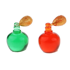 1/12 Miniature Plastic Perfume Bottles Model Bedroom Bathroom Accessory Decor 2pcs Kit