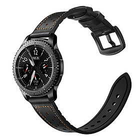 Dây da lỗ Hybrid Size 22mm cho Galaxy Watch 46, Huawei Watch GT 2, Samsung Gear S3, Fossil