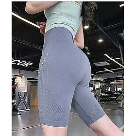 Quần Short Nữ Tập Gym Yoga Nữ Lưng Cao, Nâng Mông, Vải Dệt Kim Cao Cấp Siêu Co Giãn