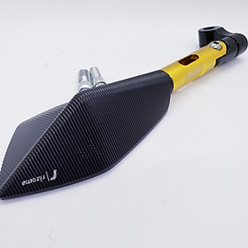 {TẶNG KÈM ỐC CHÂN KÍNH} Gương chiếu hậu 5 cạnh Rizoma nhôm CNC cao cấp dành cho các loại xe máy - TKA-DG66vang