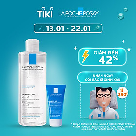 Bộ sản phẩm nước tẩy trang làm sạch sâu giàu khoáng dành cho da nhạy cảm La Roche Posay Micellar Water Ultra Sensitive Skin