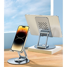 Mua Giá đỡ điện thoại máy tính bảng đế xoay 360 độ bằng nhôm nguyên khối ( HÀNG CAO CẤP )