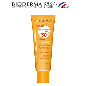 Kem chống nắng giảm bóng nhờn cho mọi loại da Bioderma Photoderm MAX Aquafluide Teinte Claire SPF 50+ - 40ml (Màu Light)