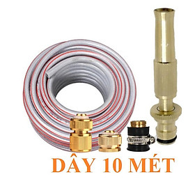 Mua Bộ dây vòi xịt nước rửa xe tưới cây . tăng áp 3 lần  loại 3m 5m 206587 đầu đồng cút đồng nối đồng+ tặng đai