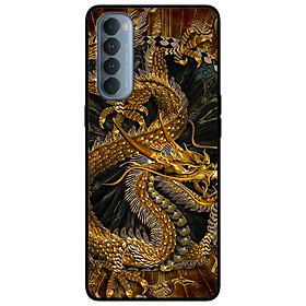 Ốp lưng dành cho Reno 4 Pro mẫu Rồng Nền Đen
