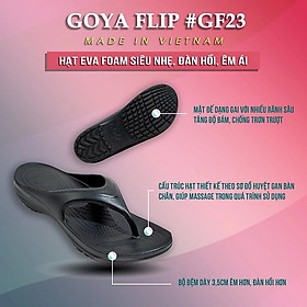 Dép Thể thao chạy bộ Goya Flip GF23 - Màu Đen