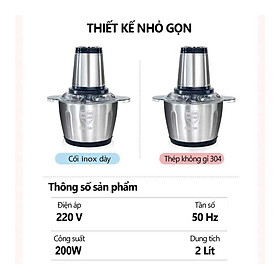 Máy Xay Thịt Gia Đình Đa Năng 2 Lít - Tặng Kèm Móc Treo Đồ - Hàng Chất Lượng