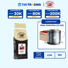Cà phê hạt Full City Roast Highlands Coffee 1kg