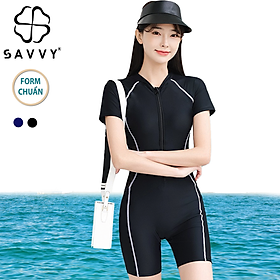 Bigsize Đồ bơi 1 mảnh khoá kéo thiết kế quyến rũ, Bikini liền thân xuất khẩu cao cấp SAVVY Korean one-piece swimsuit