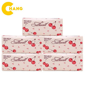 Khăn giấy rút silkwell 280 tờ Cherry đỏ siêu tiện lợi