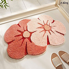 Thảm Chùi Chân, Lau Chân Lông Cừu Hình Hoa Quả Ngộ Nghĩnh 40x60cm- Thấm Nước Tốt - Phong Cách Vintag - Hàng Chính Hãng MINIIN - A
