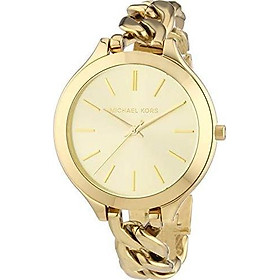 Michael Kors Slim Runway Champagne Dial Gold-Tone Ladies Watch MK3222