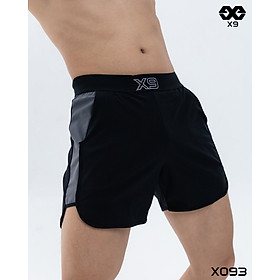 Quần Short Thun Nam Thể Thao Ngắn 5 inch Phối Màu 2 Bên Tập Gym Chạy Bộ Pickleball đạp xe ôm body - X9 Sportswear - X093