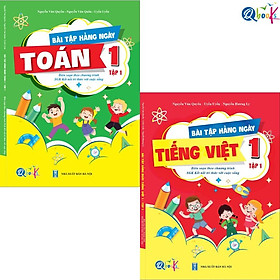 Sách - Combo Bài Tập Hằng Ngày - Toán và Tiếng Việt Lớp 1 - Kết Nối Tri Thức Với Cuộc Sống - Tập 1 (2 cuốn)