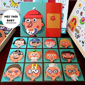 Ghép hình nam châm mặt người