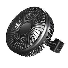 Electric Car Cooling Fan 12V 24V USB Sturdy Black Easily Install Strong Wind
