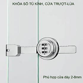Mua Khóa số tủ kính trượt-lùa  bằng hợp kim  có thể thay đổi mã số