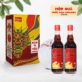 Hộp quà Tết 02 chai nước mắm đặc biệt Cholimex 750ml 35 độ đạm