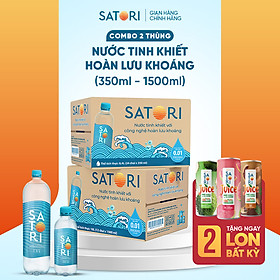 Combo 2 thùng nước tinh khiết 350ml+1500ml