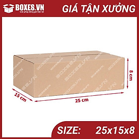Mua 25x15x8 Combo 50 hộp Carton đóng gói hàng giá tại xưởng