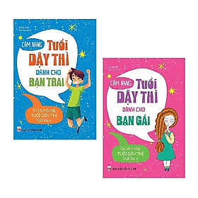 Hình ảnh sách Combo 2 Cuốn Cẩm Nang Tuổi Dậy Thì Dành Cho Bạn Trai Và Bạn Gái Tặng Kèm BookMath Kẽm