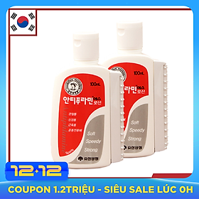 Bộ 2 Chai Dầu nóng Xoa Bóp Massage Hàn Quốc Antiphlamine - Chai 100ml