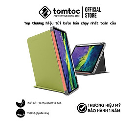 Bao da từ tính Tomtoc Vertical cho Ipad 11 inch - Hỗ trợ sạc không dây cho Apple Pencil, hàng chính hãng