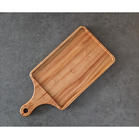 Mua Khay có tay cầm hình chữ nhật gỗ xà cừ 20x42cm