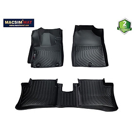 Thảm lót sàn xe ô tô KIA Morning 2017-2021 chất liệu TPV thương hiệu Macsim màu đen