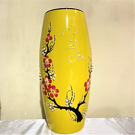 Bình Bông Sứ Bát Tràng Cắm Hoa Tài Lộc Cao 27cm