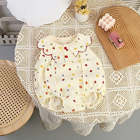 Body Chấm Bi Nhiều Màu Cho Bé Gái Sơ Sinh 1 2 Tuổi Từ 5-13kg Dành Cho Bé Gái