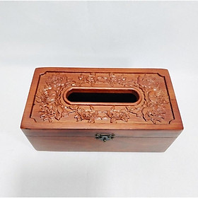 Mua HỘP ĐỰNG GIẤY ĂN TRẠM KHẮC HOA HỒNG GỖ HƯƠNG CAO CẤP