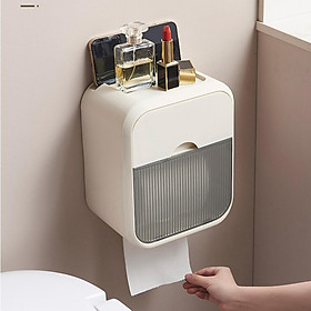 Toilet Tissue Storage Box Wall Mounted Toilet Paper Holder for Washroom Home