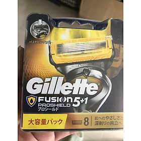 Hộp 8 Lưỡi dao cạo râu Gillette Fusion Proshield Nhật bản nội địa