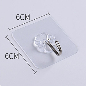 Mua combo 10 móc dán tường trong suốt dùng để treo đồ  kích thước 6x6 cm
