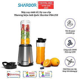 Mua Máy xay sinh tố 2 ly nhãn hiệu Shardor PB615B công suất 300W  dung tích 600 ml - Hàng Nhập Khẩu