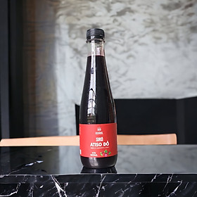 Siro Atiso đỏ hỗ trợ thanh nhiệt, đẹp da, giàu vitamin C,không chất bảo quản, chai 500ml