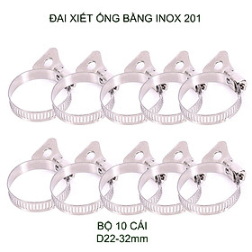 Mua Combo 10 đai xiết ống bằng inox 201  có nhiều kích cỡ cho khách tùy chọn