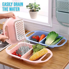 Mua RỔ GẬP TIỆN LỢI JAPAN PP 2 TRONG 1 ( BỘ 2 RỔ RAU ) - Home and Garden