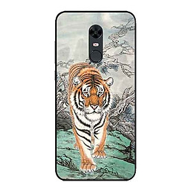 Ốp Lưng in cho Xiaomi Redmi 5 Plus Mẫu Nền Hổ Mẫu 3 - Hàng Chính Hãng