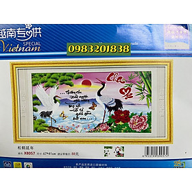 Mua Tranh thêu chữ thập Cha mẹ X8057  kích thước 67*41 cm  tranh thêu 3D