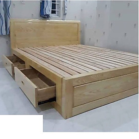 Mua Giường ngủ gỗ sồi ngăn kéo vạt thường